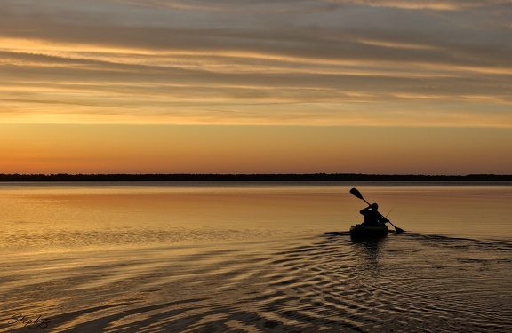 Lever du jour sur le lac de Lacanau