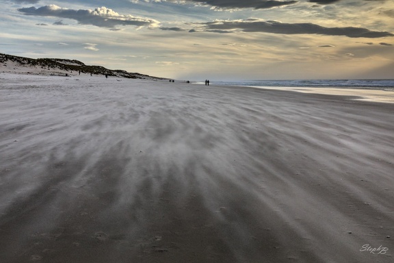 Tempête de sable à Lacanau océan